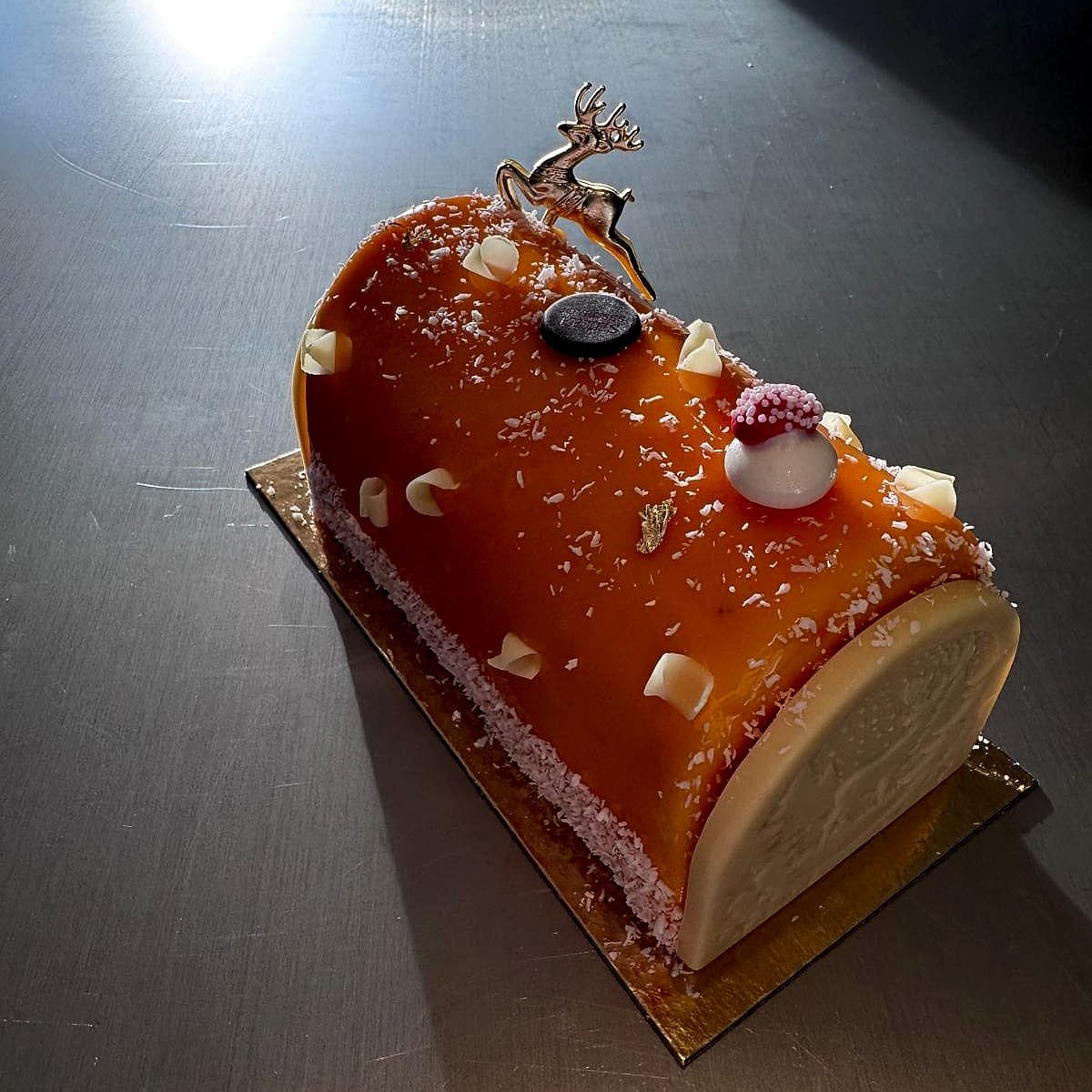 Bûche de Noël caramel